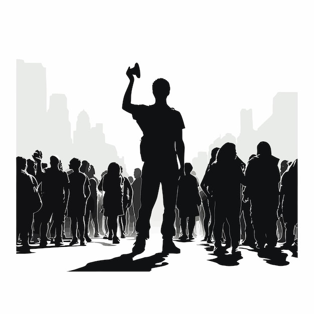 Protest_Rally_March_Picket_Sign_Silhouette