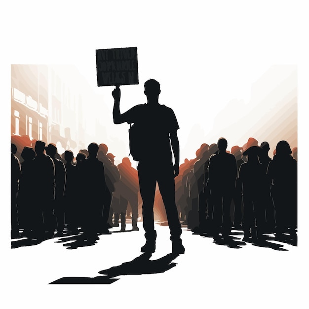 Protest_Rally_March_Picket_Sign_Silhouette