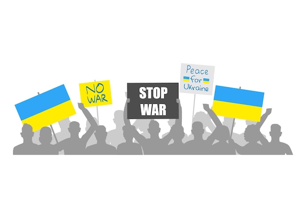 Protest tegen oorlog in oekraïne