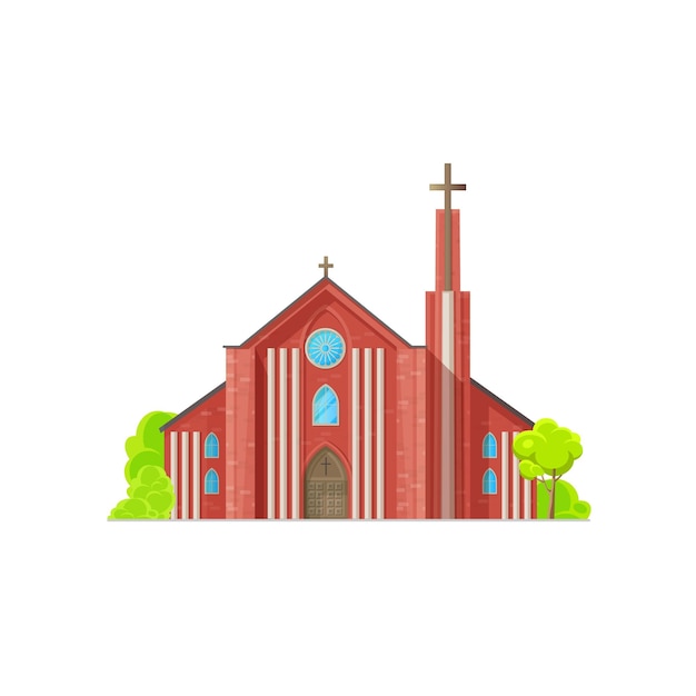 Protestant church christian temple building icon