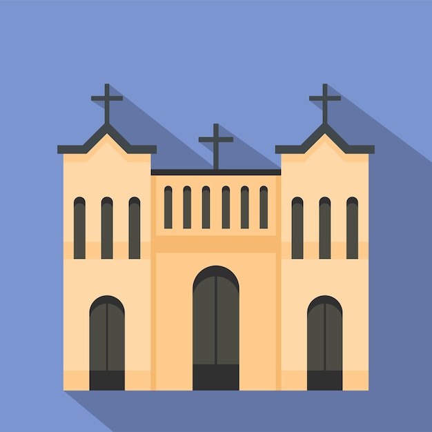 벡터 개신교 교회 아이콘 웹에 대 한 개신교 교회 벡터 아이콘의 평면 그림