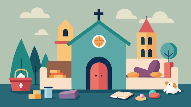 A protestant church includes a quiet room in their building equipped with sensory toys and