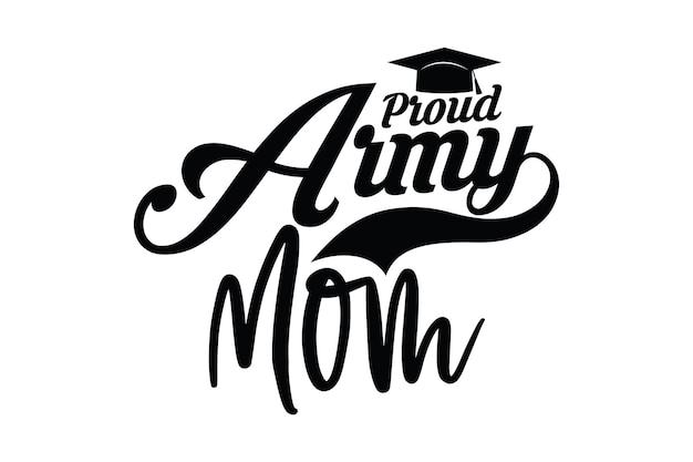 Vector proud army mom