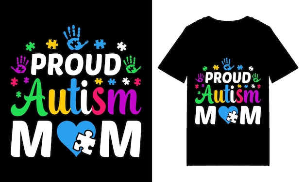 Vector proud autism mom