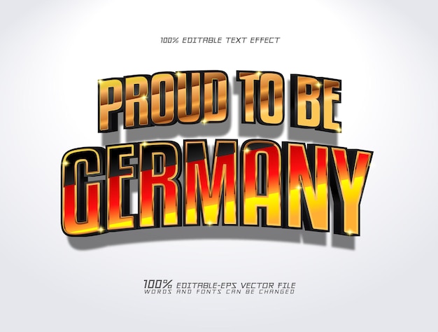 Vector proud to be germany text design