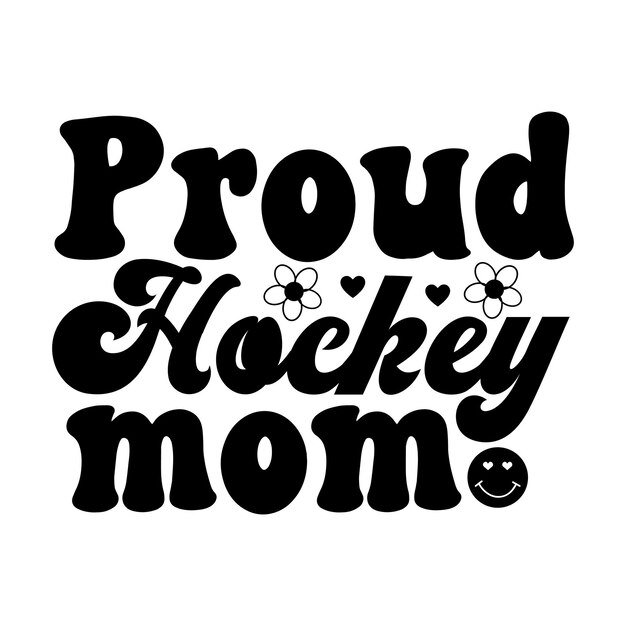 Proud hockey mom Retro SVG