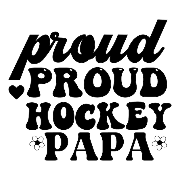 Proud hockey papa Retro SVG