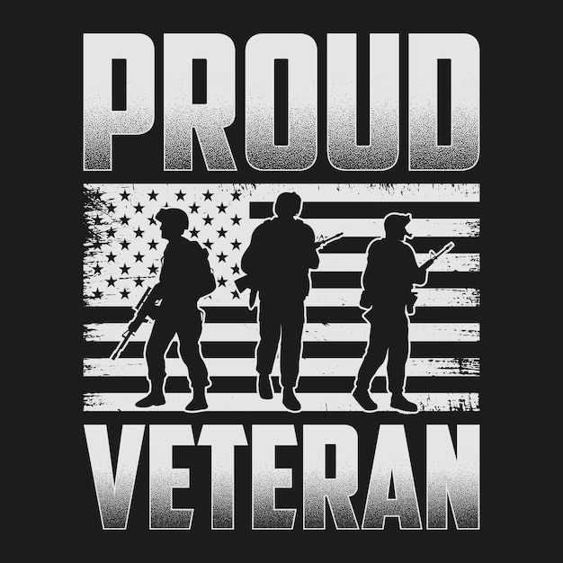 Vector proud veteran funny gift t shirt design