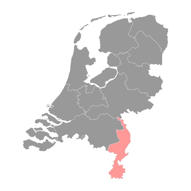 Provincie Limburg van Nederland Vector illustratie