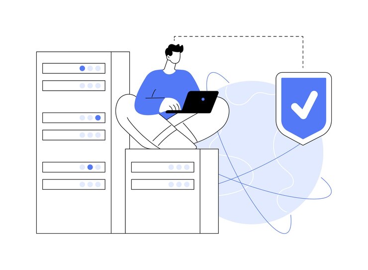 Vector proxy server abstract concept vector illustration