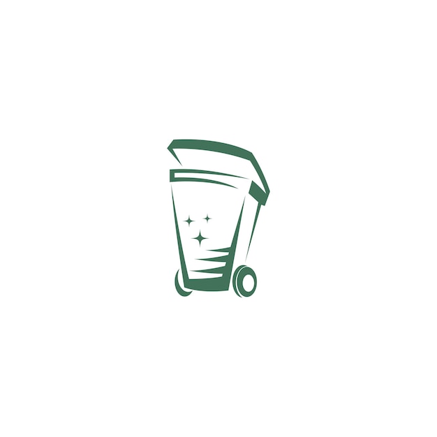 Prullenbak icoon logo afbeelding ontwerp