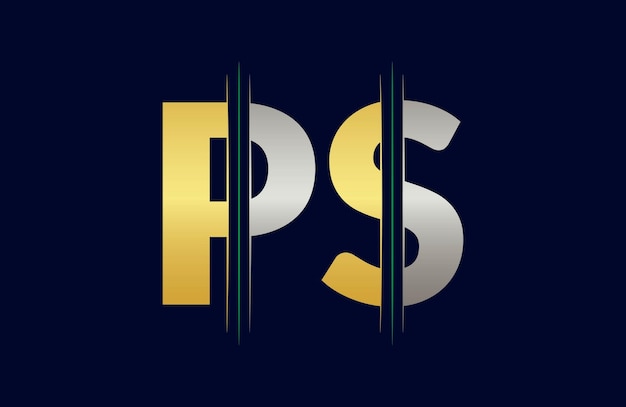 Ps letter kleurrijk logo in de cirkel vector logo illustratie