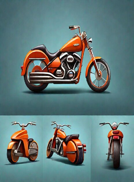 PSD 3d icon Motercycle