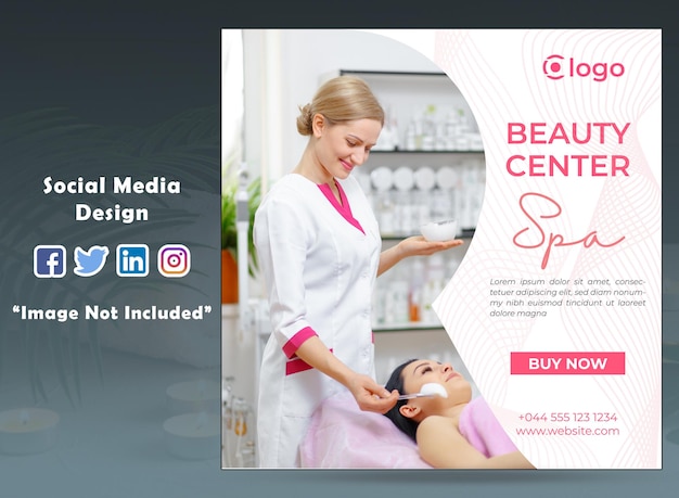 Vettore psd beauty and spa social media o instagram post template design