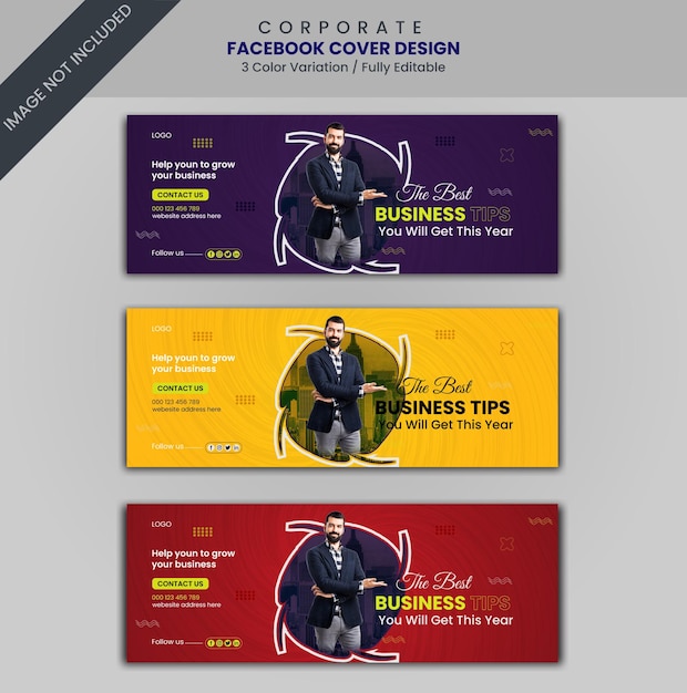 Psd business marketing bundle facebook cover banner