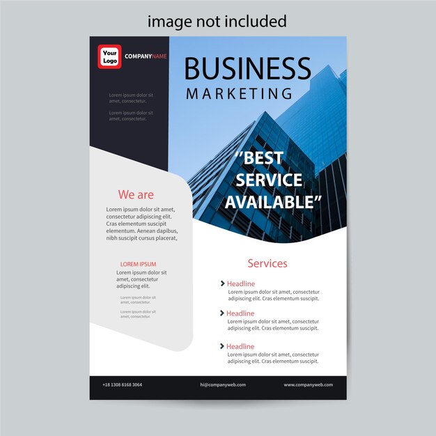 Vector psd corporate business flyer template