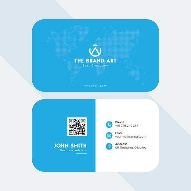 PSD modern and clean professional business card template