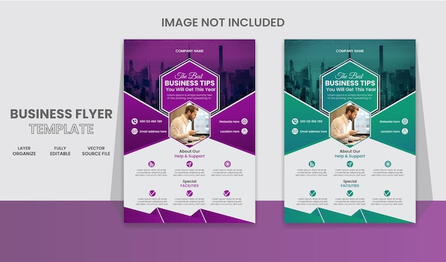 PSD moderne en creatieve zakelijke marketingbureau multifunctioneel concept flyer sjabloon