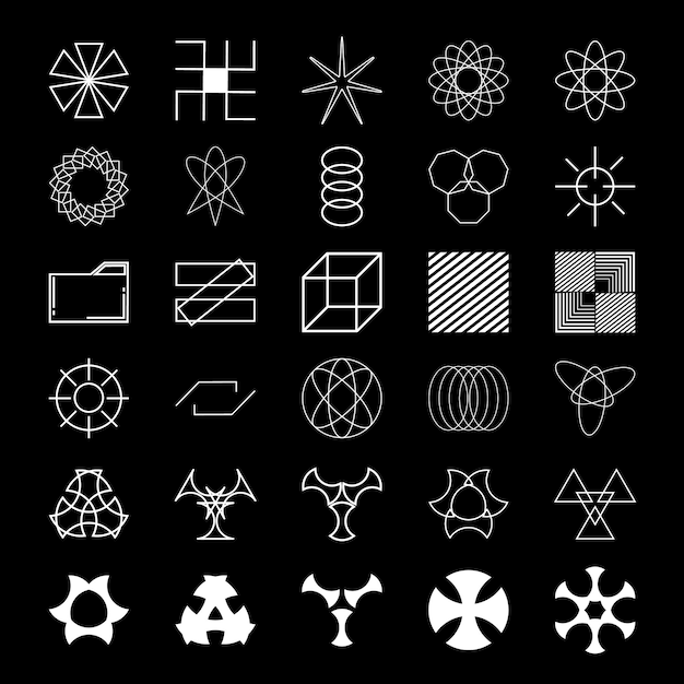 PSD ベクトル ブルタリズム 幾何学的形状 シンボル