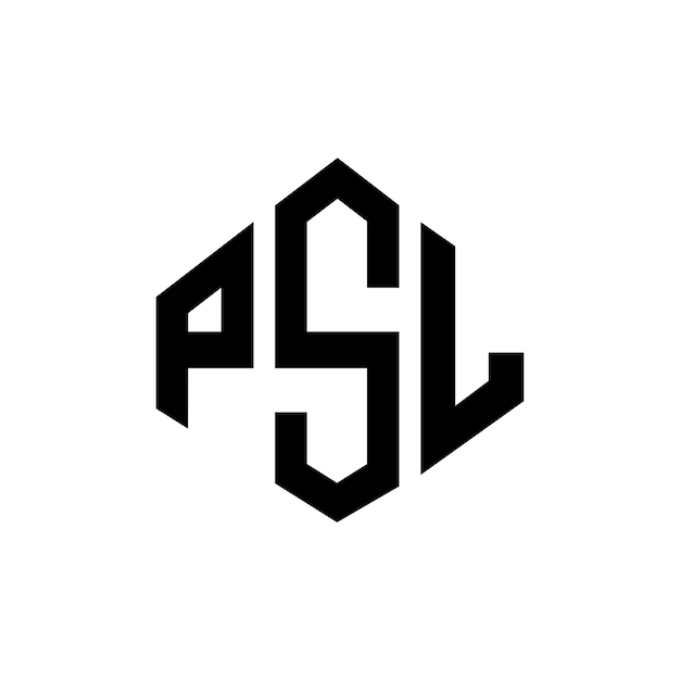 PSL letter logo ontwerp met veelhoek vorm PSL veelhoek en kubus vorm logo ontwerp PSL zeshoek vector logo sjabloon witte en zwarte kleuren PSL monogram bedrijf en vastgoed logo