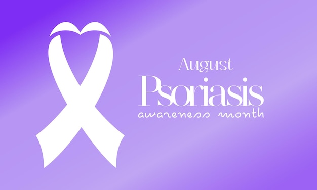 Psoriasis bewustzijn maand kalligrafische banner ontwerp op geïsoleerde achtergrond Script belettering banner poster kaart concept idee Gezondheid bewustzijn vector sjabloon