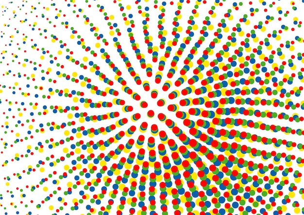 Sfondo punteggiato psichedelico in forme circolari