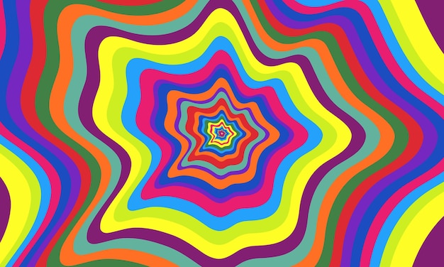 Vector psychedelic groovy background. vector illustration.