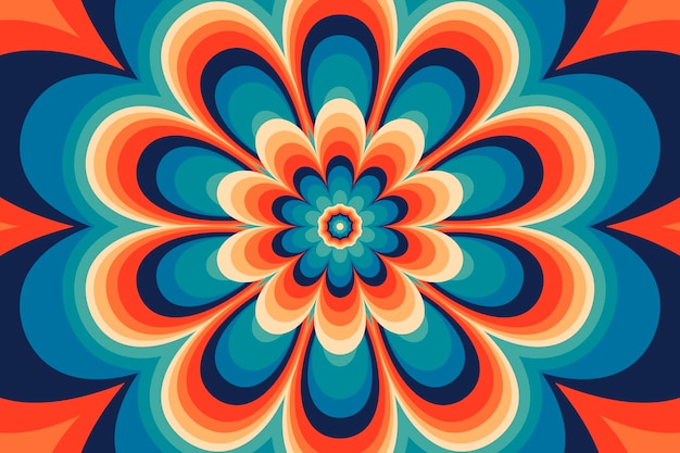 Vector psychedelic groovy background