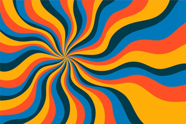 Vector psychedelic groovy background