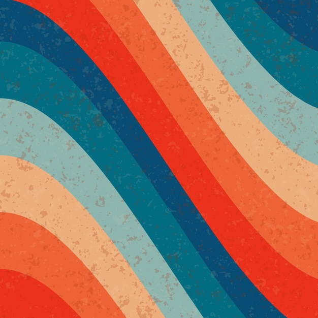 Psychedelic retro groove wavy background