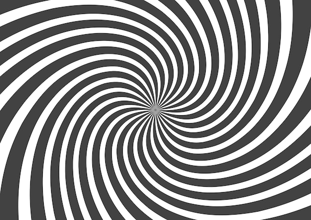 Vector psychedelic spiral with radial gray rays. swirl twisted retro background. comic effect vector illustration.