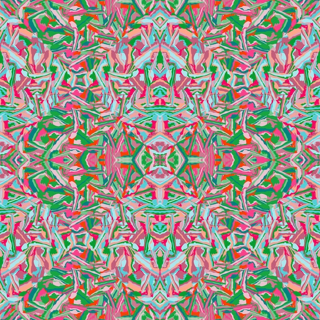 Psychedelische abstracte caleidoscoop naadloze patroon geometrische mozaïek ornament