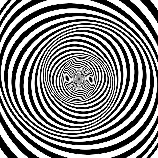 Psychedelische spiraal met radiale stralen wervel vortex achtergronden Hypnotische spiraal