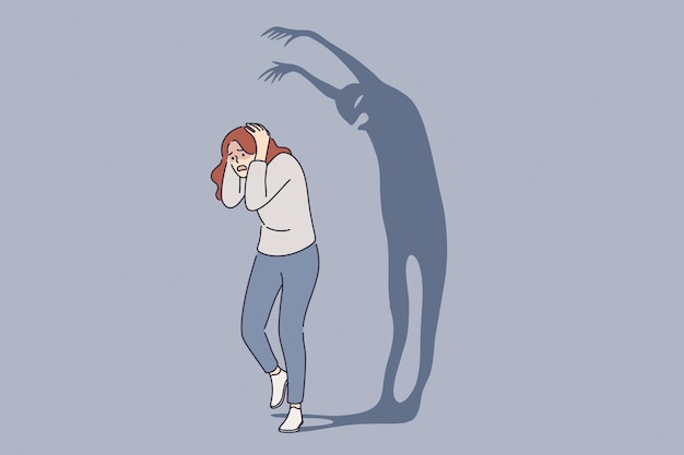 Psychologie paniekaanval fobie frustratie concept