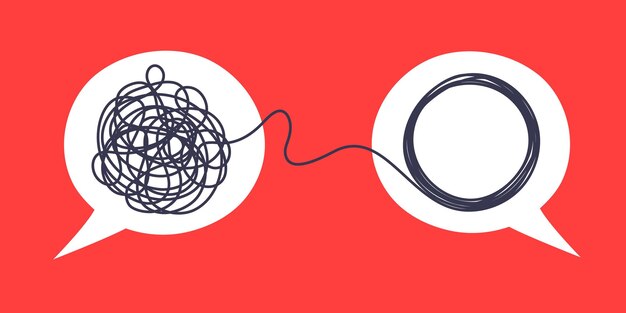 心理学者のコンサルティングや精神的な問題解決のブレインストーミングコンセプト