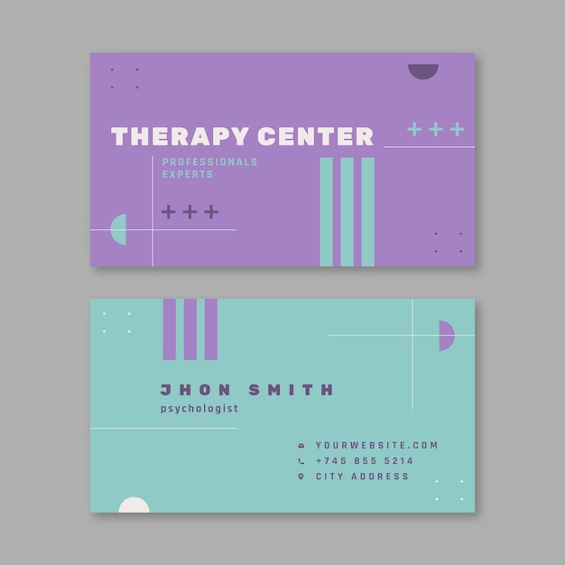 psychologist horizontal business card template