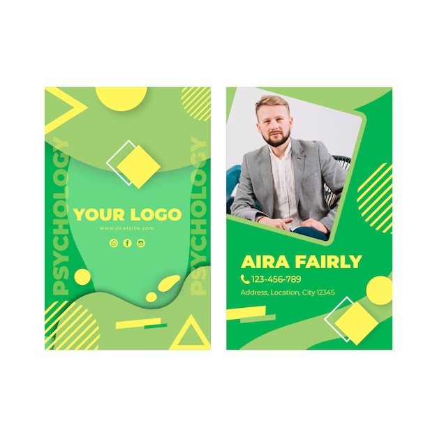 Psychology double sided business card