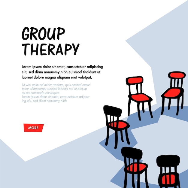 Vector psychology group therapy concept