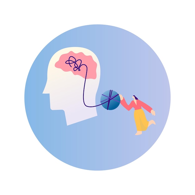 Vector psychology help circle icon