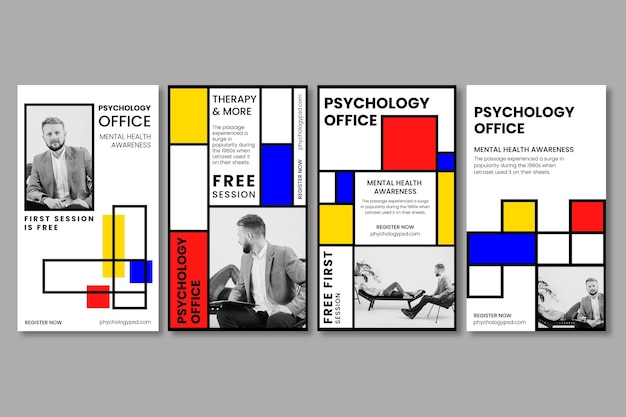 Psychology office instagram stories template