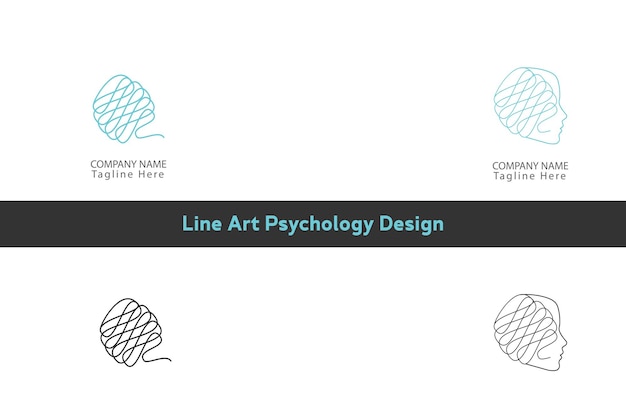 psychology vector mental health logo and minimalist mind psychology logo design