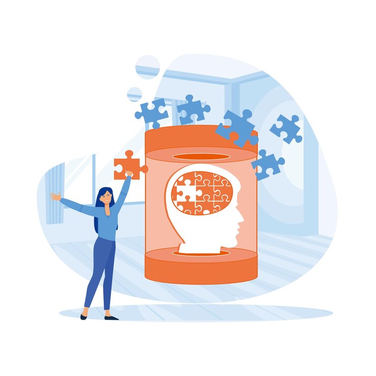 Vector psychotherapy practice woman psychologist bconsulting patient