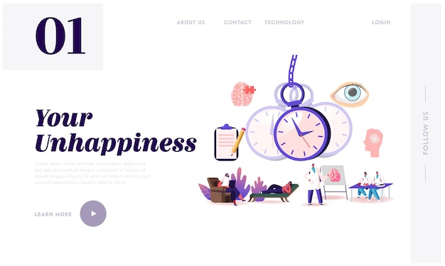 Psychotherapy Session, Trance, Mesmerizing Landing Page Template