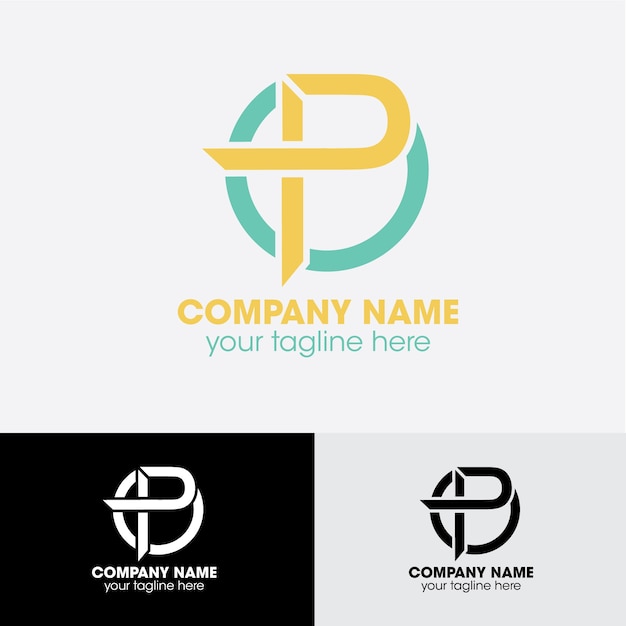 Pt initials company logo