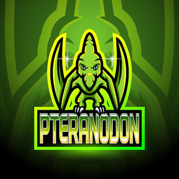 Pteranodon esport logo mascotte ontwerp