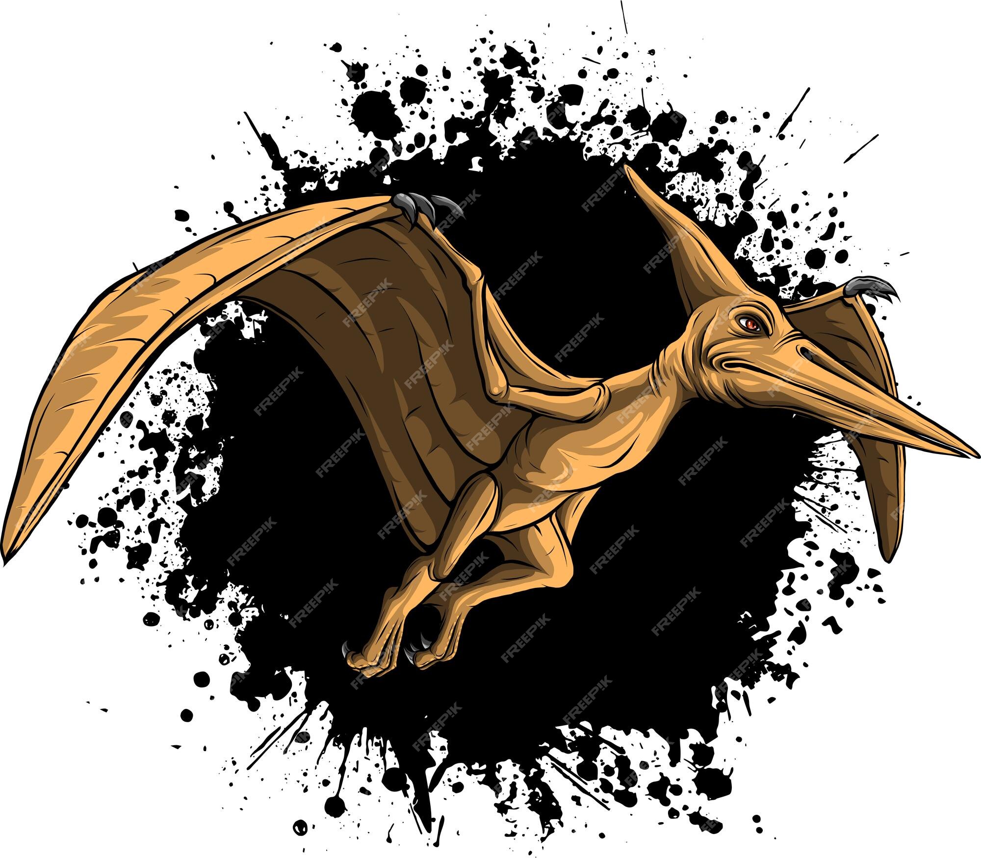 Premium Vector  Pteranodon flying dinosaur illustration flying pterodactyl  prehistoric dangerous creature of jurassic period pterodactylus prehistoric  dinosaur