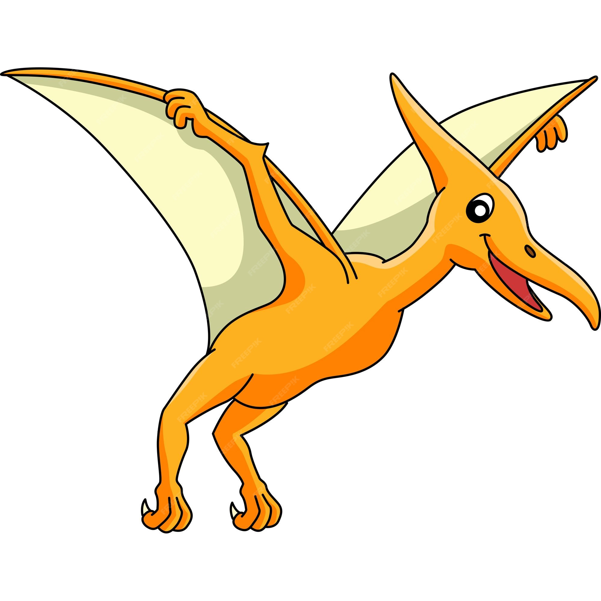 Dinosaur pterodactyloidea icon in cartoon style Vector Image