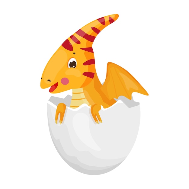 Premium Vector  Pterodactyl in egg