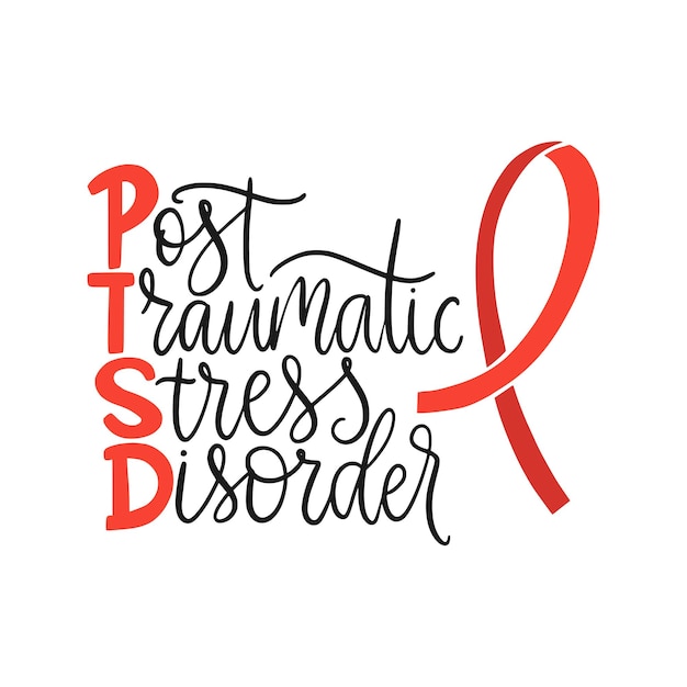 PTSD Post traumatic stress disorder vector illustration