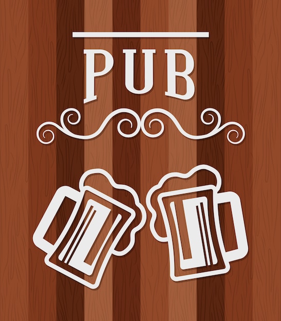 Pub beer and alcohol